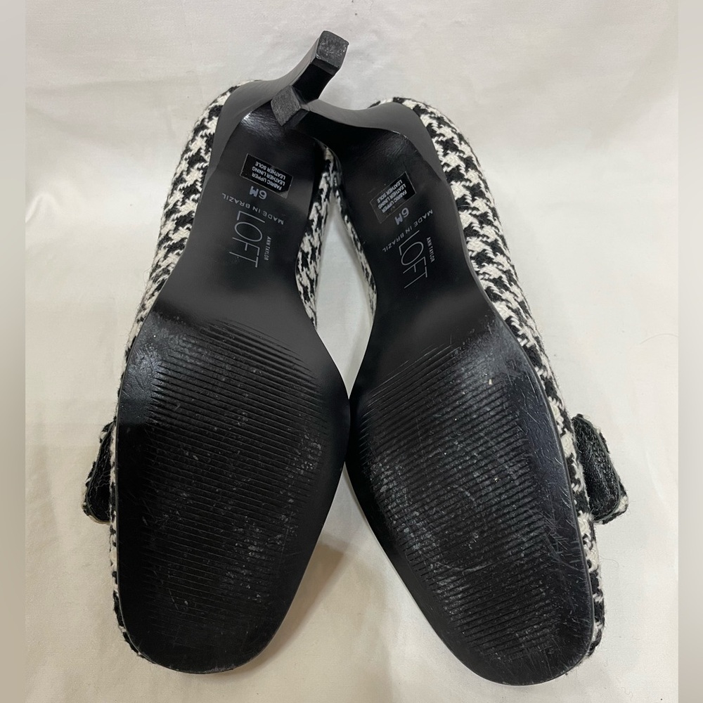 LOFT Black and White Houndstooth Pump Shoes - Picture 7 of 7